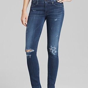 Citizens of Humanity Avedon Skinny Jeans Distressed Stretch Blue Women’s Size 25